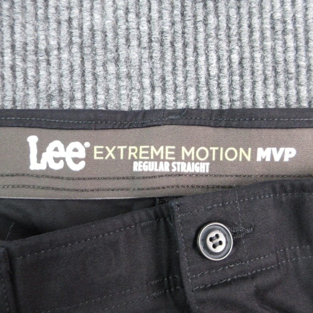 Lee Pants Mens 52x30 Black Chino Extreme Motion MVP Big Tall Regular 50x28.5 NWT - Picture 9 of 16